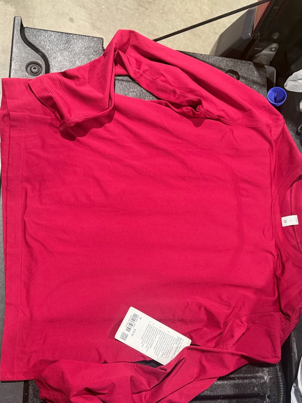 Red Long Sleeve Crewneck Top